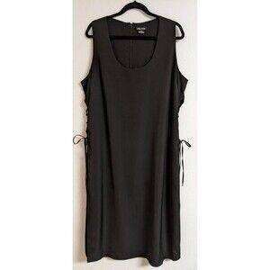 Women's City Chic Black Side Slit Lace Up Sleeveless Dress M/18